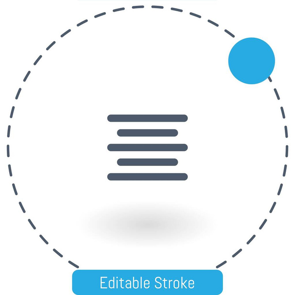 center align vector icon editable stroke outline icons for web and mobile - Vector, Image