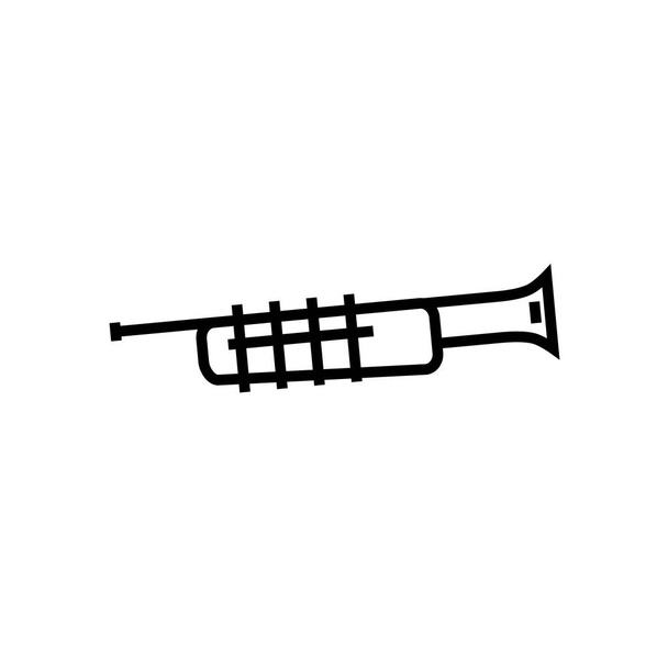 Trompetenmusik-Ikone skizziert Stil für Ihr Design - Vektor, Bild