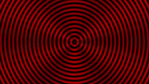 Travi di luce rossa in espansione con increspature che passano attraverso gli anelli - Filmati, video