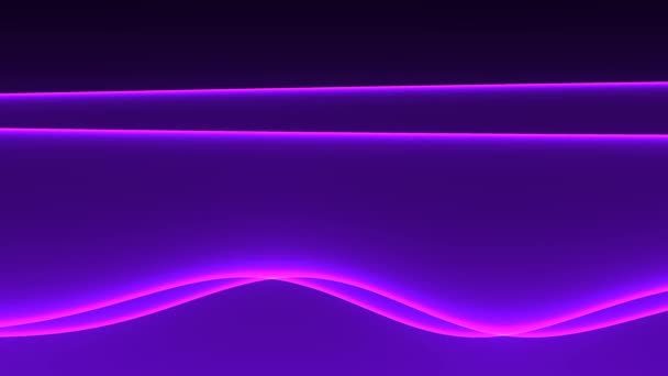 Líneas púrpuras ondeando capas apiladas líneas - Metraje, vídeo