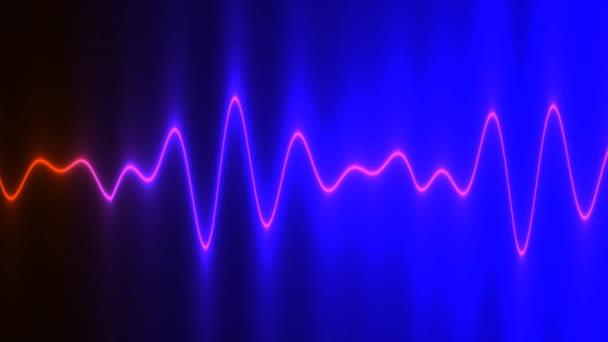 Sound Wave Audio Line Forma d'onda in movimento ovest - Filmati, video