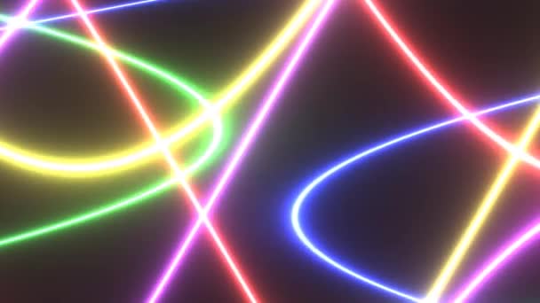 Laser Ribons Hot Neon Light Threads Strings - Кадры, видео