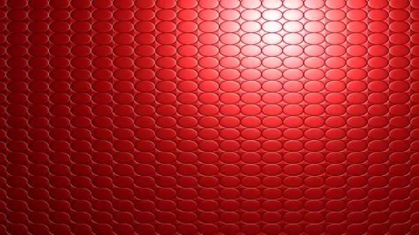 Valo liikkuvat lattian muodostettu punainen pyöreä laatat - Materiaali, video