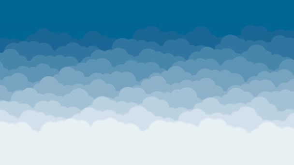 Nubes paralaje capas Nube Skyscape fondo - Metraje, vídeo