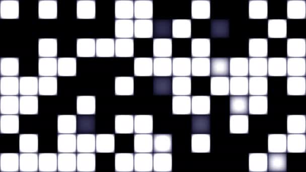 Sieć ruchomych komórek Bloki Skrzynki krzyżówki Puzzle Wpisy krzyżówek - Materiał filmowy, wideo
