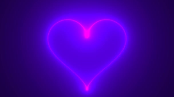 Glowing Heart Love Symbol Pulsing Energy Around Smooth Curves Butt Model - Filmagem, Vídeo