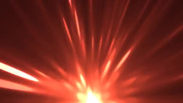 Explodindo Explosão Nuclear Brilhante Queimando Feixe de Explosão de Fogo Laranja Quente De Fundo - Filmagem, Vídeo