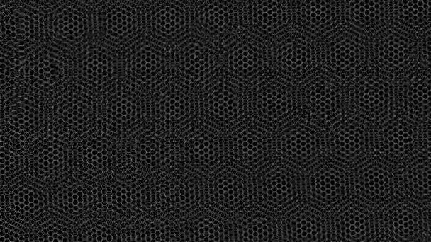 Masque de couches mobiles de grille hexagonale de fil de poulet mat - Séquence, vidéo