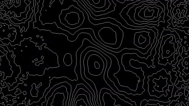 Kontur Bewegtes Terrain Zeit Geologie Geologische Progression Karte Linien Maske - Filmmaterial, Video