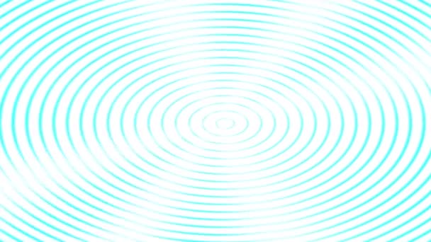 Sinisen valon renkaat laajenevat samankeskiset ympyrät - Materiaali, video