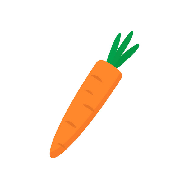 Піктограма моркви, векторна морква у плоскому стилі вектор
. - Вектор, зображення