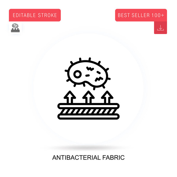 Antibacterial fabric flat vector icon. Vector isolated concept metaphor illustrations. - Vector, Image