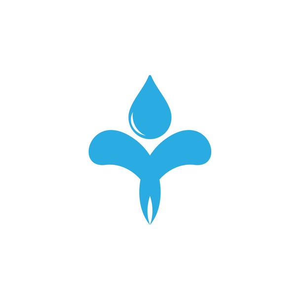 Распространение воды, вектор дизайна логотипа капли воды - Вектор,изображение