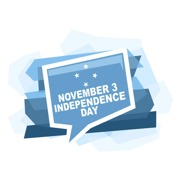 3 november, Onafhankelijkheidsdag van Federale Staten van Micronesia vector illustratie. Geschikt voor wenskaart, poster en banner. - Vector, afbeelding