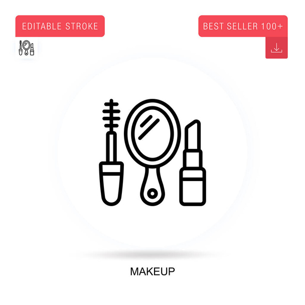Makeup flat vector icon. Vector isolated concept metaphor illustrations. - Vector, Image