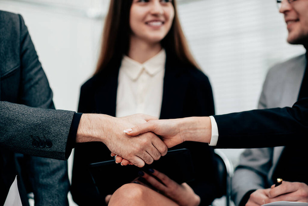 business people greeting each other with a handshake - Photo, Image
