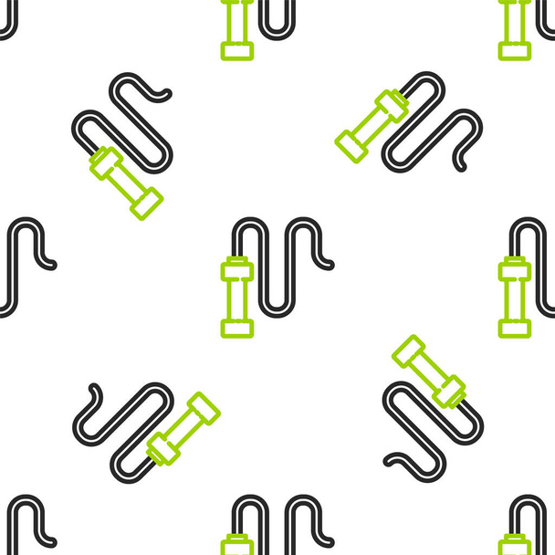 Line Braided leather whip icon isolated seamless pattern on white background.  Vector. - Vector, Image