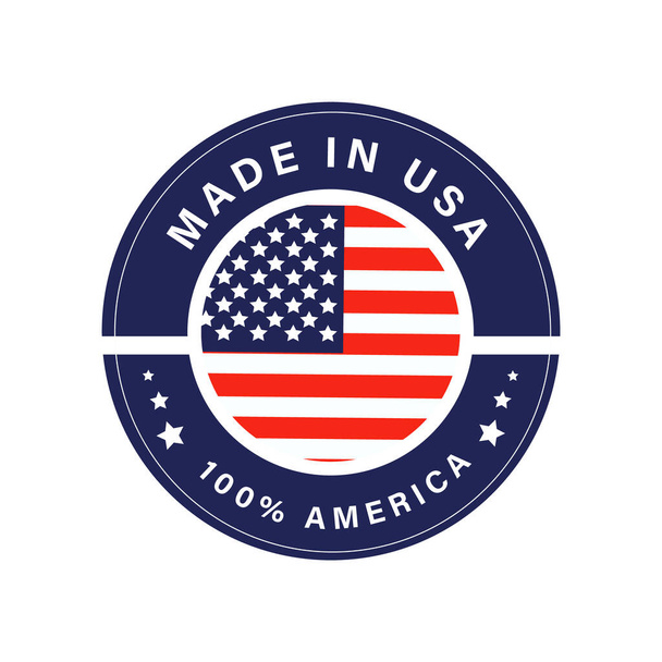 sticker made in usa vector - Vector, Image