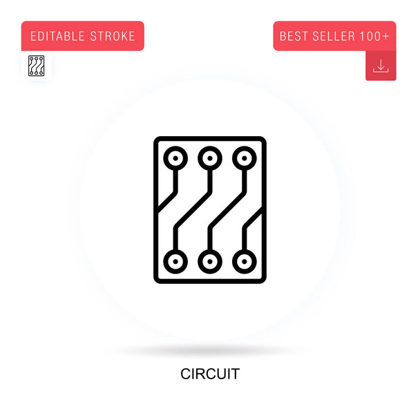 Icône vectorielle plate de circuit. Illustrations vectorielles de métaphore de concept isolé. - Vecteur, image
