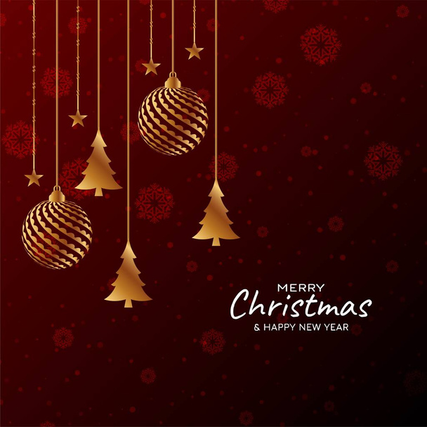Merry Christmas festival celebration background vector - Вектор,изображение