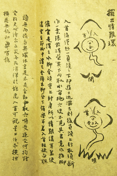 Libro antiguo chino de geomancia
 - Foto, imagen