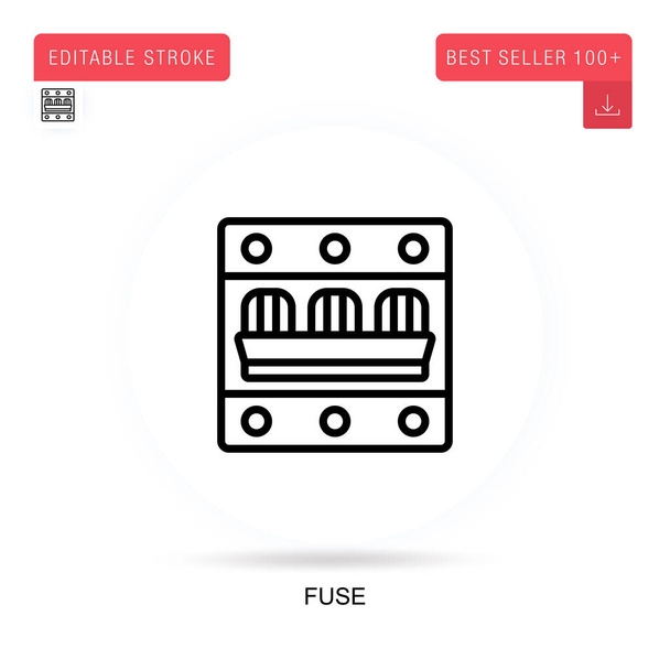 Fuse flat vector icon. Vector isolated concept metaphor illustrations. - Vector, Image
