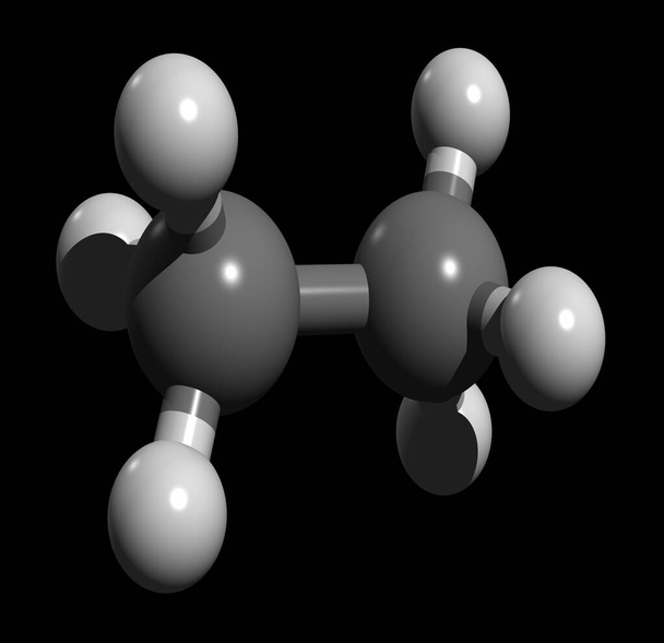 3d model - Ethane is an organic chemical compound with chemical formula C2H6. - Photo, Image