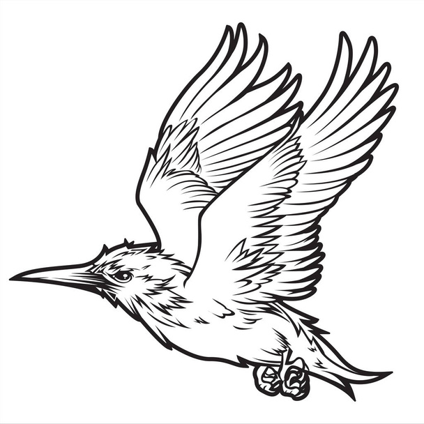 Птахи Тваринне крило Малюнок Векторний логотип Вінтаж Ілюстрація 1
 - Вектор, зображення