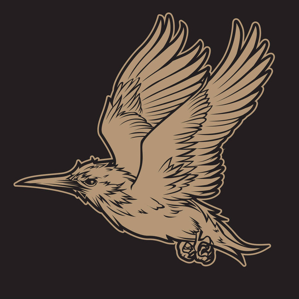 Birds Annimal Wing Drawing Vector icon logo vintage  Illustration 1 - Vector, Image