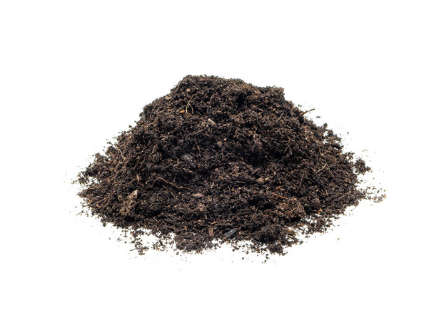 Humus glebowy izolowany na białym tle - Zdjęcie, obraz