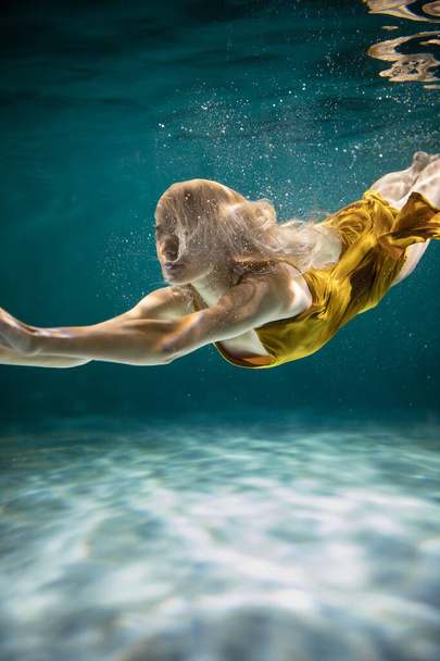 Beautiful Girl by the Water. Magic. Artistic Photography. Deep - Zdjęcie, obraz