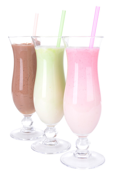 Milk shakes isolated on white - Foto, Imagem