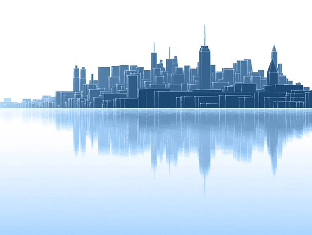 современная панорама города - Фото, изображение
