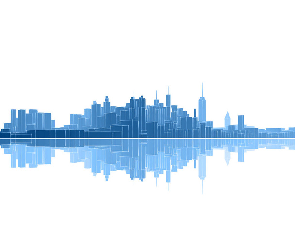 modern city panorama 3d illustration - Photo, Image