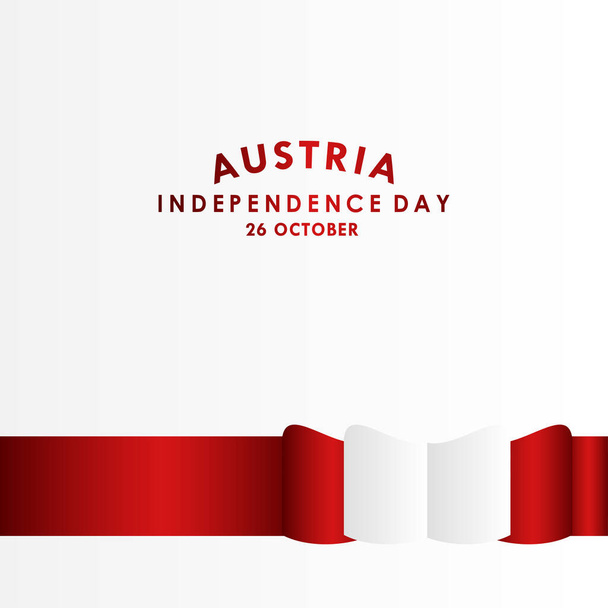 Austria Bandiera del giorno dell'indipendenza con l'illustrazione della bandiera - Vettoriali, immagini