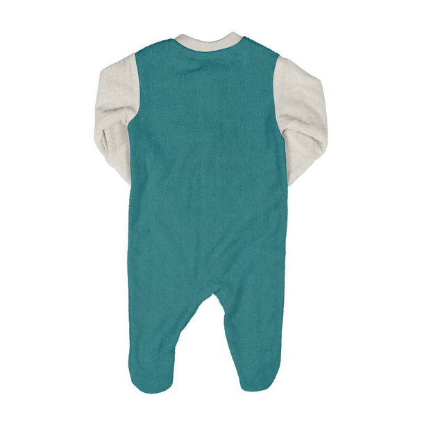 These Back View Lovely Baby Jumpsuit Mockup In Green Eden Color, will make your design pop and look amazing - Photo, Image