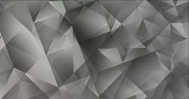 4K looping licht grijs polygonale abstracte animatie. - Video
