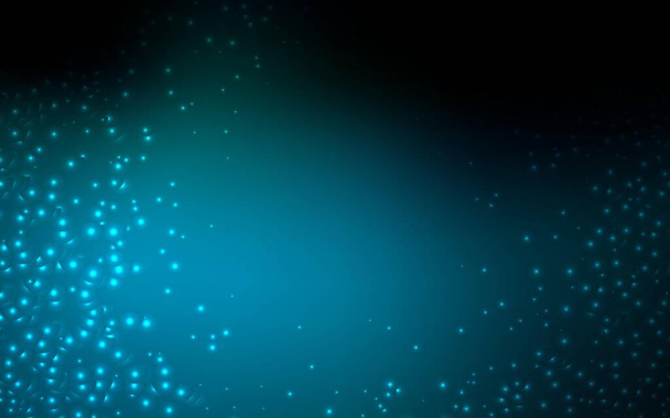 Modello vettoriale blu scuro con stelle del cielo notturno. Design decorativo sfocato in stile semplice con stelle galassia. Modello di annuncio futuristico, opuscoli. - Vettoriali, immagini