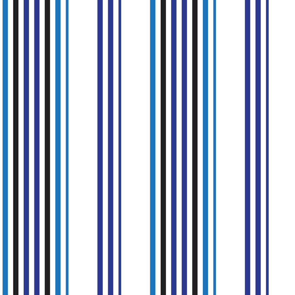Blue vertical striped seamless pattern background suitable for fashion textiles, graphics - Vector, Image