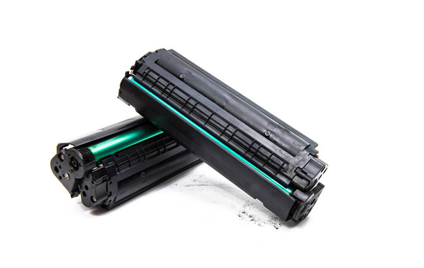 printer cartridge geïsoleerd op witte achtergrond - Foto, afbeelding