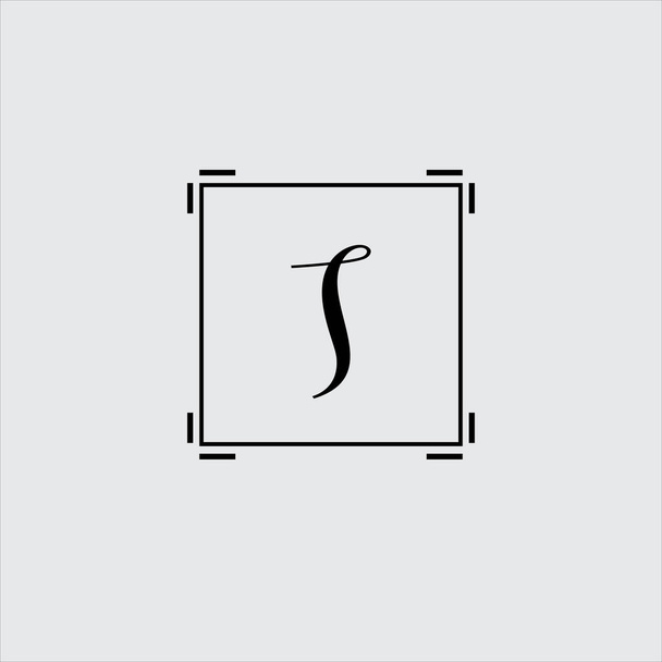 I lettre logo vintage design - Vecteur, image