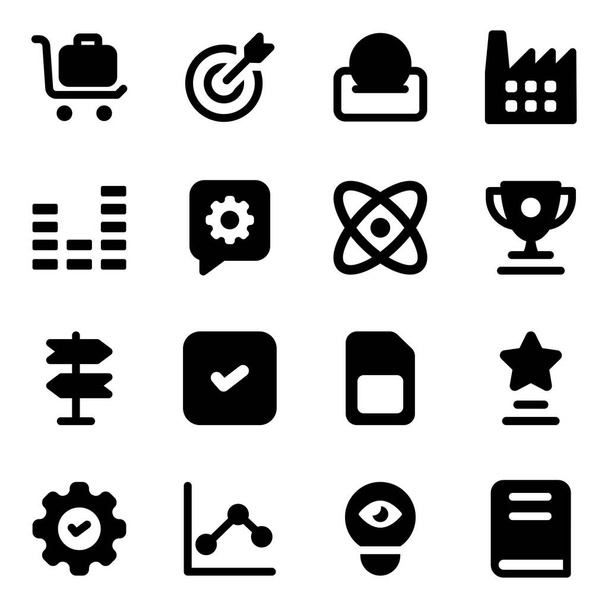 Modern Solid Icons Vectors Pack  - Vector, afbeelding