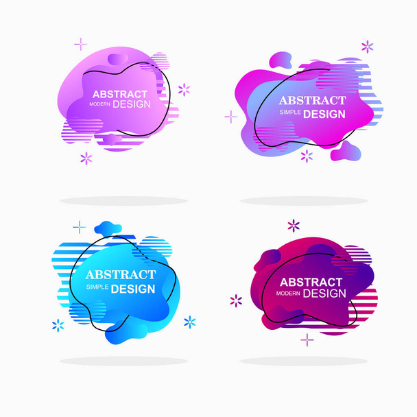 set of colorful speech bubbles with gradient color for promotion and advertisement - Vektor, kép