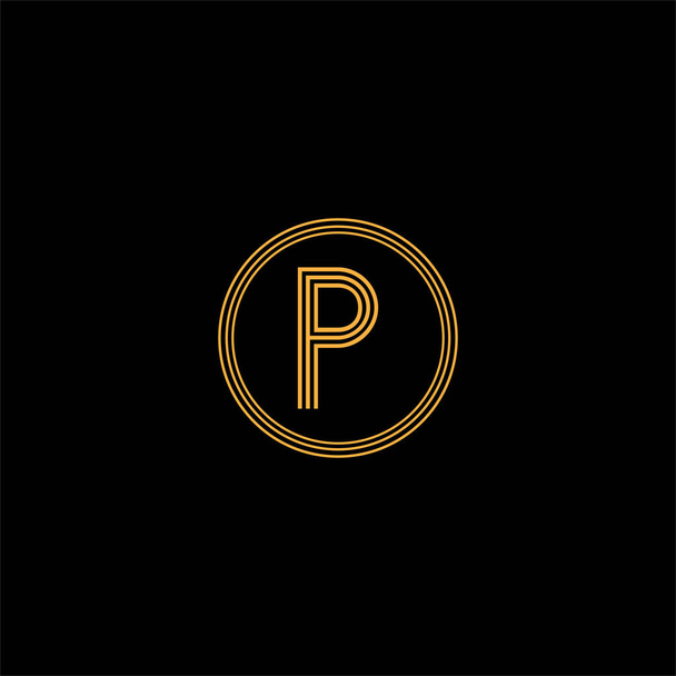 P lettre logo monogramme design - Vecteur, image