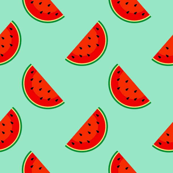 watermelon seamless pattern vector illustration - Διάνυσμα, εικόνα