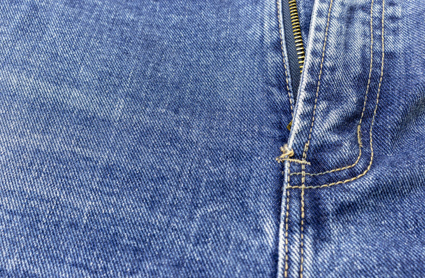 blaue Jeans mit Reißverschluss - Foto, Bild
