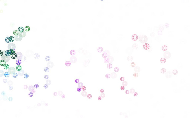Světlo Multicolor vektorové pozadí s bublinami. Rozmazaný dekorativní design v abstraktním stylu s bublinami. Vzor pro futuristickou reklamu, brožury. - Vektor, obrázek