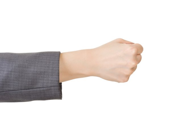 üzleti női kéz gesztus, ököl - Fotó, kép