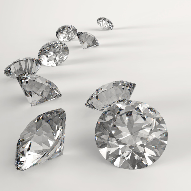 Діаманти 3d в композиції як концепція
 - Фото, зображення