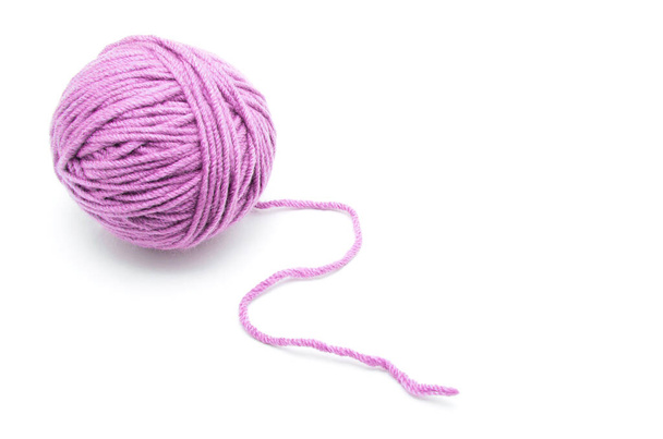 Ball of yarn on white background - Foto, immagini